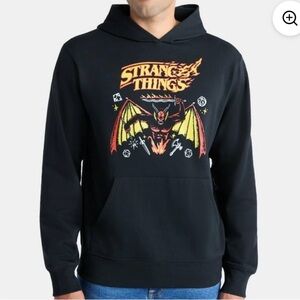 Stranger Things Mens New! Black Graphic Hoodie size 3XL